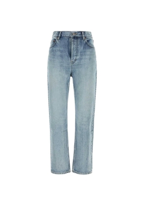Saint Laurent 90's high-rise cropped slim jeans - Blue