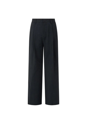 TOMBOY zip-up wide-leg trousers - Black