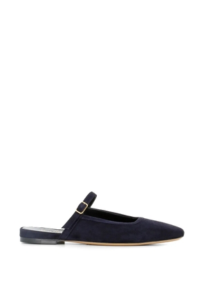 Tassinari buckle-strap suede mules - Blue