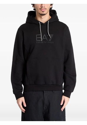 Ea7 Emporio Armani logo-print hoodie - Black