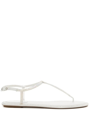 René Caovilla Diana leather open-toe sandals - White