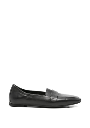 SERGIO MORETTI FIRENZE square-toe leather loafers - Black