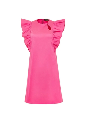 Shanghai Tang ruffled cut-out mini dress - Pink