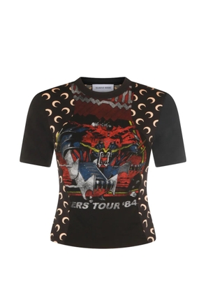 Marine Serre graphic-print T-shirt - Black