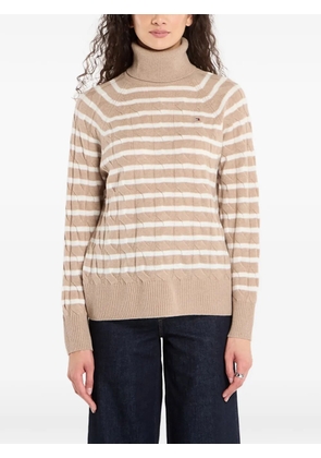Tommy Hilfiger cable-knit striped sweater - Neutrals