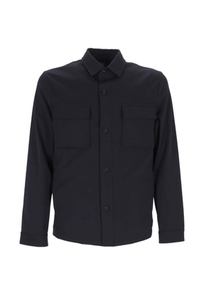 Hosio flap-pocket button-up shirt-jacket - Blue