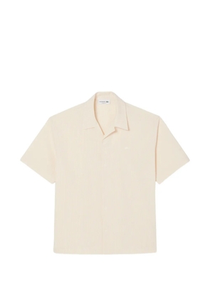 Lacoste striped seersucker shirt - Neutrals