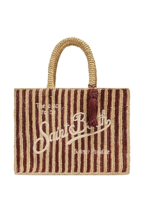 MC2 Saint Barth Collette striped raffia tote bag - Red