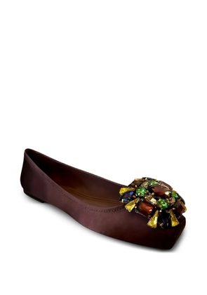 Jeffrey Campbell square-toe ballet flats - Brown