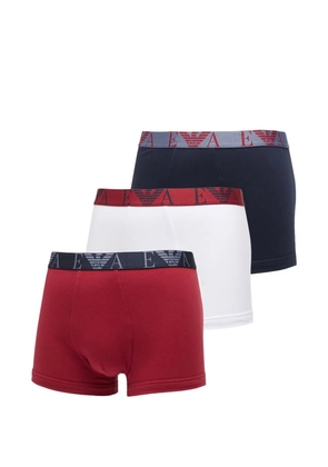 Ea7 Emporio Armani logo-intarsia boxers (set of three) - Red