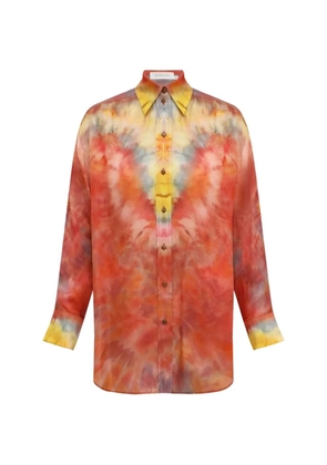 ZIMMERMANN Alchemy tie-dye button-down shirt - Orange