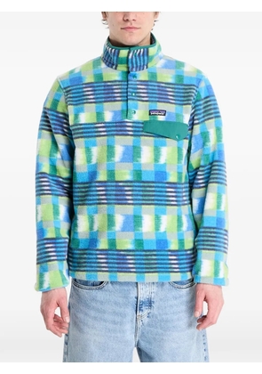 Patagonia check-pattern fleece pullover - Blue