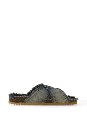 Diesel D-Woodstock frayed sandals - Blue