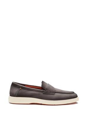 Santoni suede penny loafers - Grey