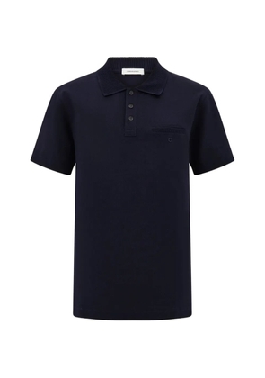 Ferragamo Gancini-embroidered cotton polo shirt - Blue