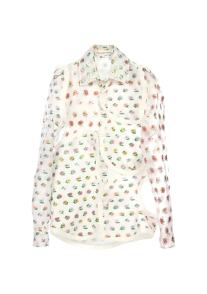 Walter Van Beirendonck Arp Art ruffles shirt - White