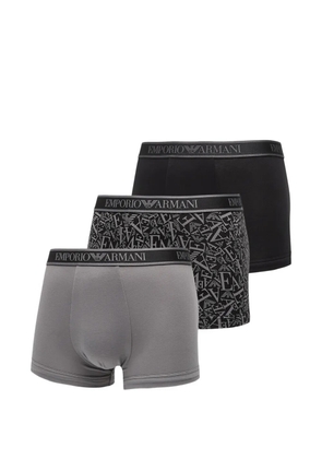 Ea7 Emporio Armani logo-waistband boxers (set of three) - Black
