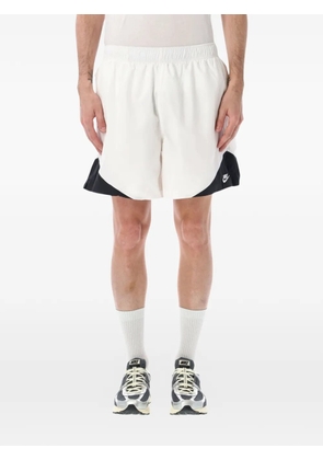 Nike logo-print colour-block shorts - White