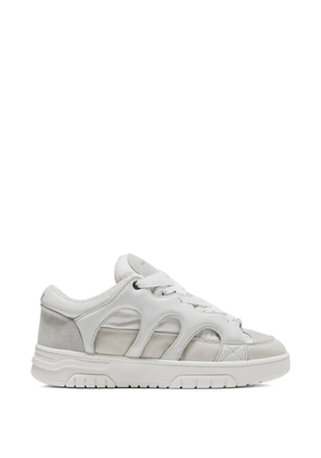 Paura panelled cut-out sneakers - White