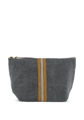 LIBECO stripe linen wash bag - Grey
