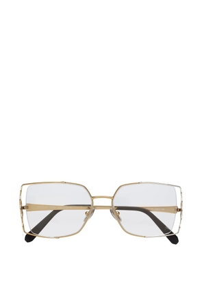 Philipp Plein honeycomb-detail geometric glasses - Gold