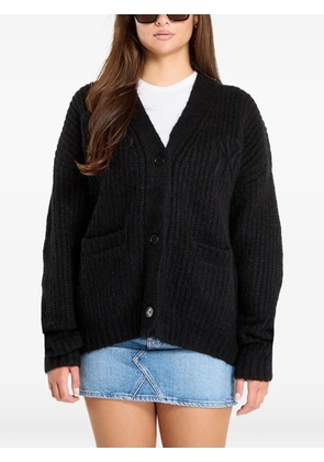NEW ERA CAP New York Yankees MLB ribbed-knit logo-embroidered cardigan - Black