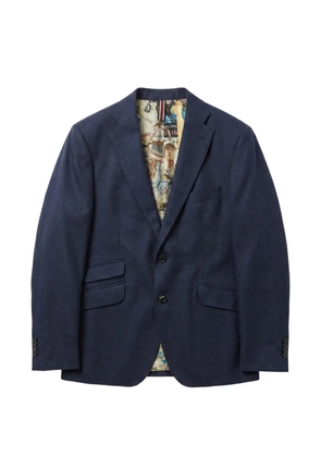ABSEITS graphic-lining single-breasted blazer - Blue