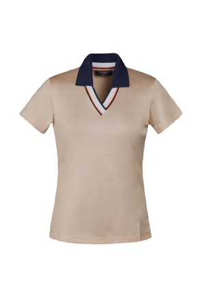 Moorer Esker-Jcg V-neck polo shirt - Neutrals