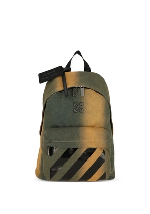 Off-White Arrows-motif Diag-stripe backpack - Green