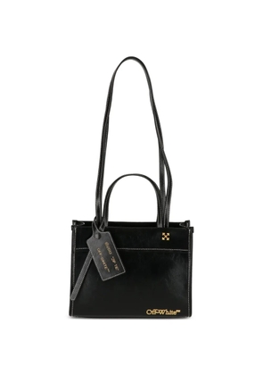 Off-White logo-plaque Zip Tie tote bag - Black