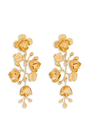Chloé floral-detail drop earrings - Gold