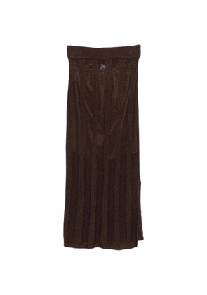 Pennyblack ribbed-knit crochet skirt - Brown