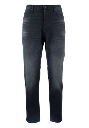 HUGO logo-patch tapered jeans - Black