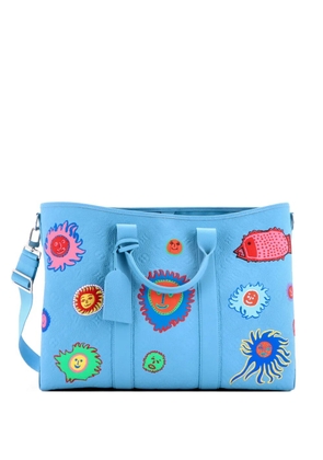 Louis Vuitton Pre-Owned Weekend Yayoi Kusama Faces Monogram Taurillon Leather tote bag - Blue