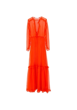 Raquel Diniz Cecilia ruffled maxi dress - Orange