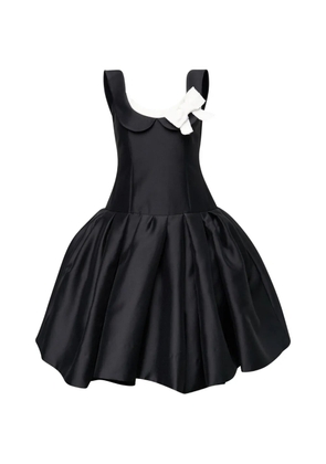 SHUSHU/TONG bow-detail pleated dress - Black