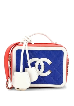 CHANEL Pre-Owned Filigree Vanity Case Quilted Caviar Small satchel - Red