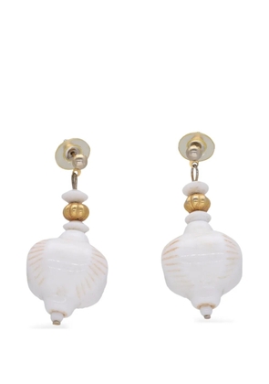 Vintage beaded drop earrings - Gold