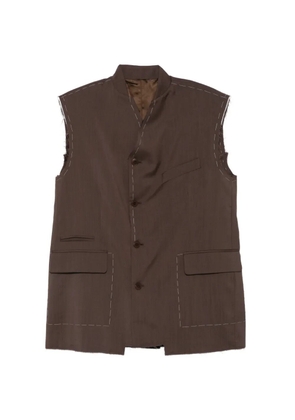 Costumein Arny buttoned sleeveless waistcoat - Brown