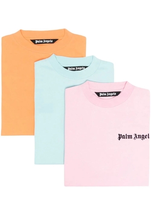 Palm Angels logo-print T-shirt 3-pack - Orange