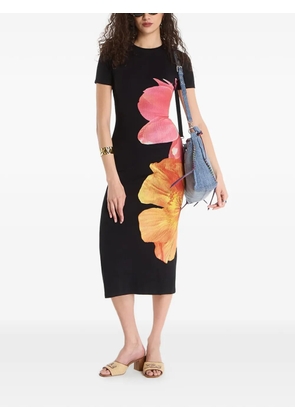 Desigual floral-print midi dress - Black