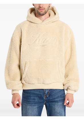 karl kani embroidered fleece-texture hoodie - Neutrals