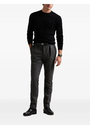 Polo Ralph Lauren cable-knit embroidered-logo sweater - Black
