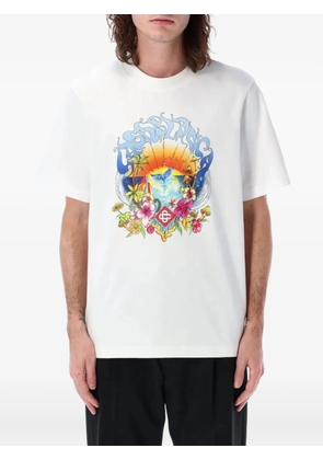 Casablanca Montagne Ondee crew-neck T-shirt - White