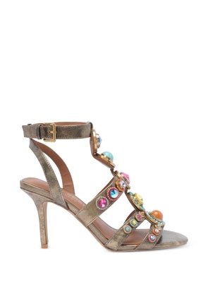 Kurt Geiger London Octavia crystal-embellished sandals - Gold