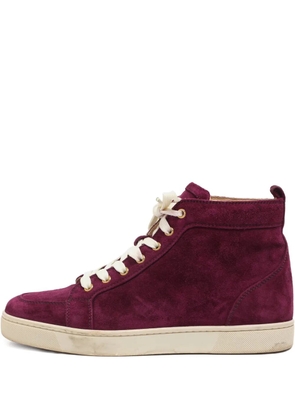 Christian Louboutin Pre-Owned suede hi-top sneakers - Purple