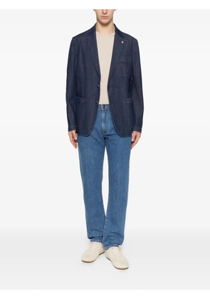 Manuel Ritz notched-lapels denim jacket - Blue