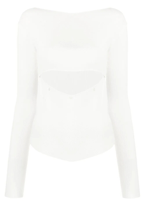 Low Classic cut-out detail long-sleeve top - White