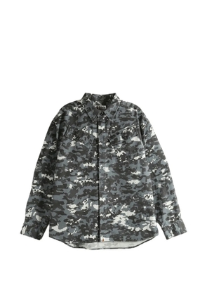 A BATHING APE® digital-camouflage-print shirt - Black