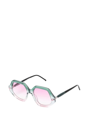 Kuboraum Maske P20 geometric-frame sunglasses - Green